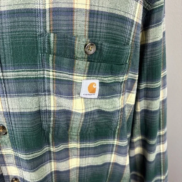 Carhartt Rugged Flex Flannel Fleece-Lined Shirt Jacket Men's Sz XXL 2XL Shacket - Picture 3 of 12